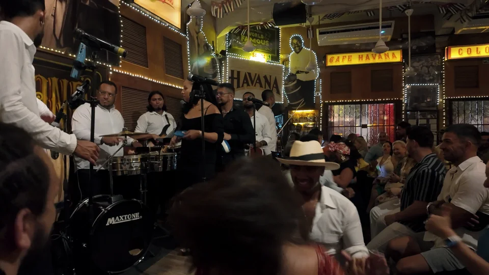 Live band performing at Café Havana in Cartagena