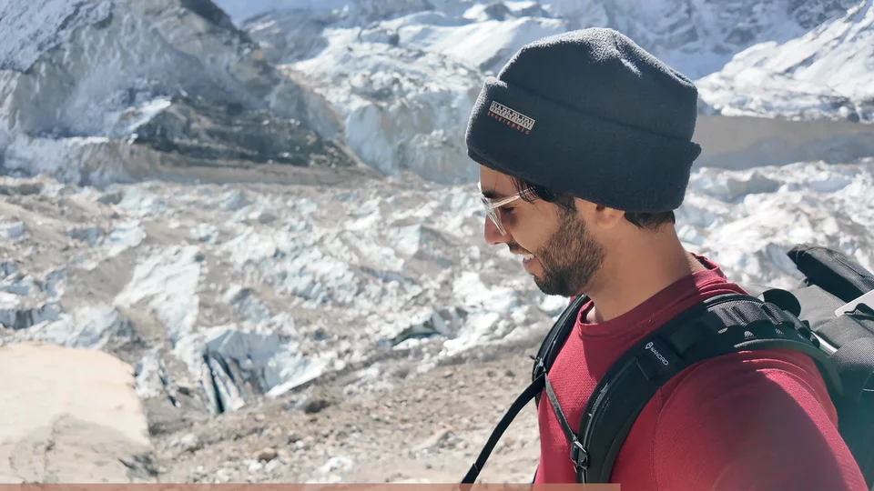 Trekking near Everest Base Camp in Nepal