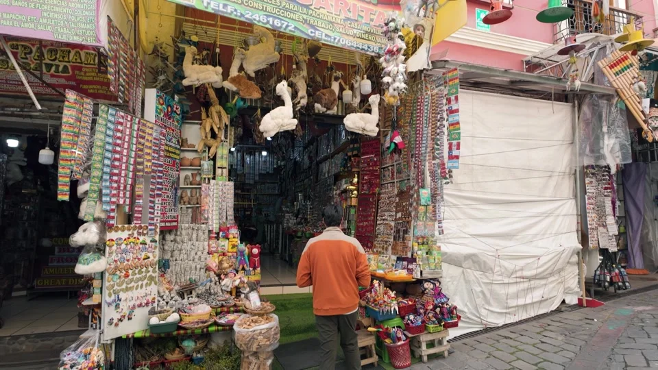 Stalls at the Witches' Market, La Paz