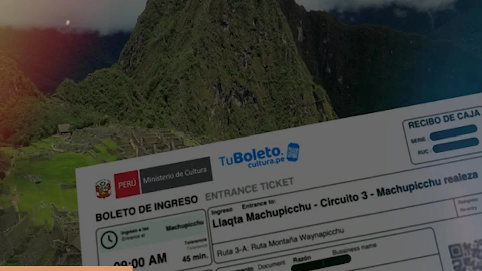 Machu Picchu entrance ticket