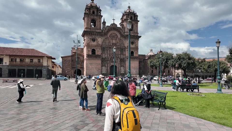 Plaza de Armas in Cusco, Peru, before setting off for Rainbow Mountain