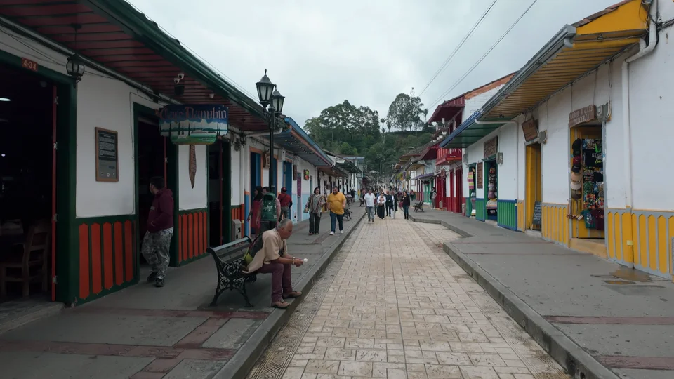 Calle Real, the colourful main street of Salento, Colombia