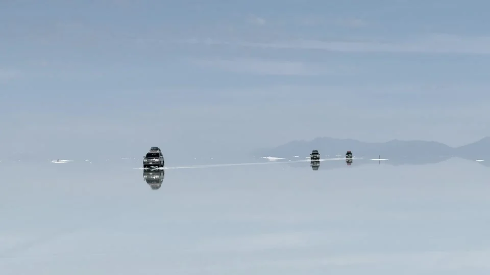 Mirror effect on the Uyuni Salt Flats, Bolivia