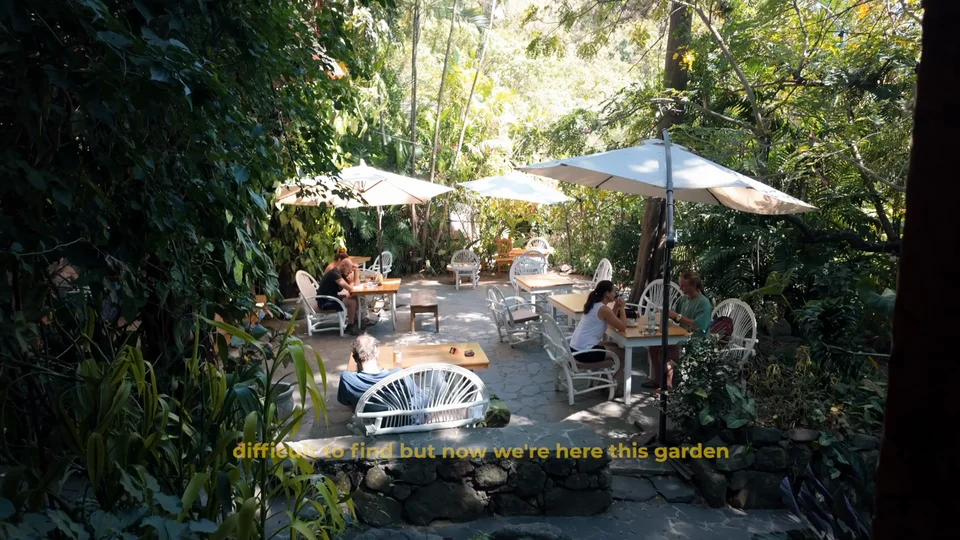 Hidden Garden restaurant in San Marcos La Laguna, Lake Atitlán, Guatemala