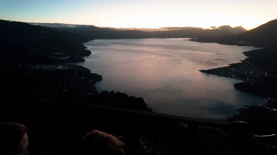 Sunrise over Lake Atitlán from the Indian's Nose viewpoint, Guatemala