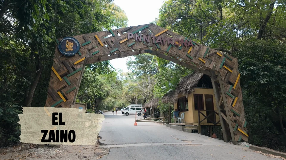 El Zaino entrance archway to Tayrona National Park, Colombia