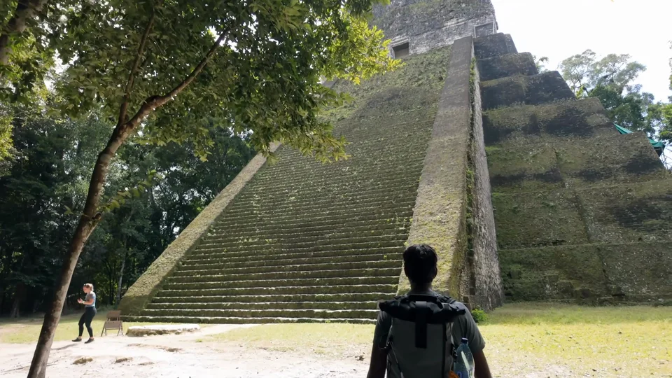El Mundo Perdido, the moss covered pyramid at Tikal, Guatemala
