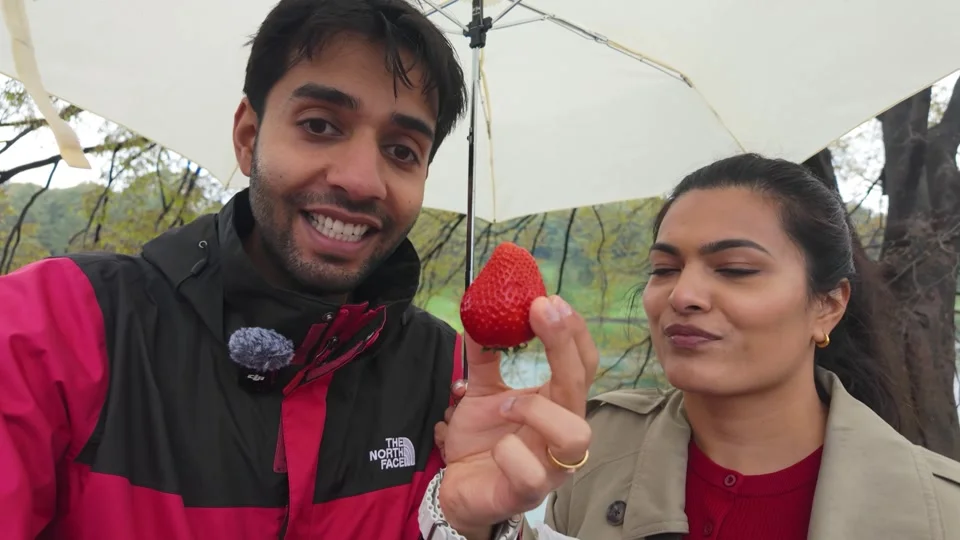 A giant strawberry from Tsukiji Market