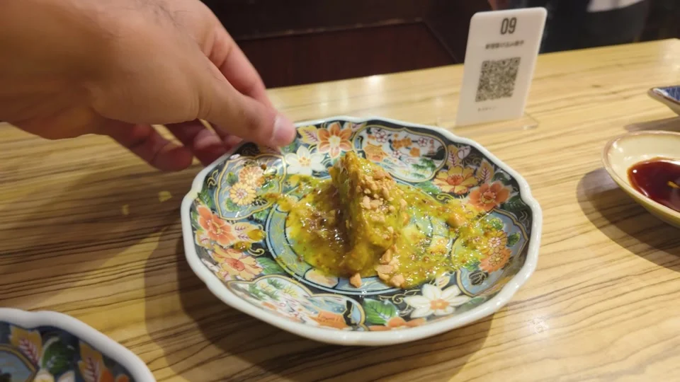 Honey mustard gyoza at Kakekomi Gyoza, Shinjuku