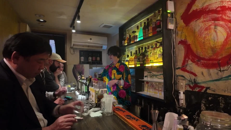 Inside a tiny whiskey bar in Golden Gai, Shinjuku