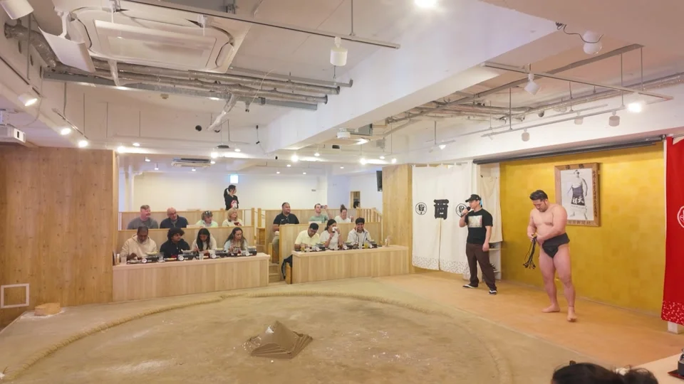 Sumo wrestling experience at Sumo Land, Ryogoku