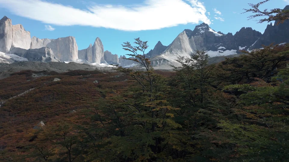 Los Cuernos peaks in Torres del Paine National Park, Patagonia